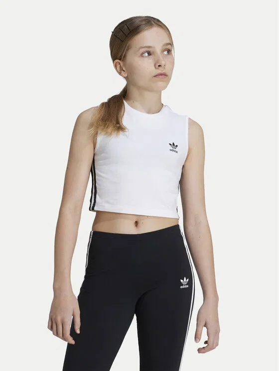 Майка regular fit Trefoil Adidas, белый