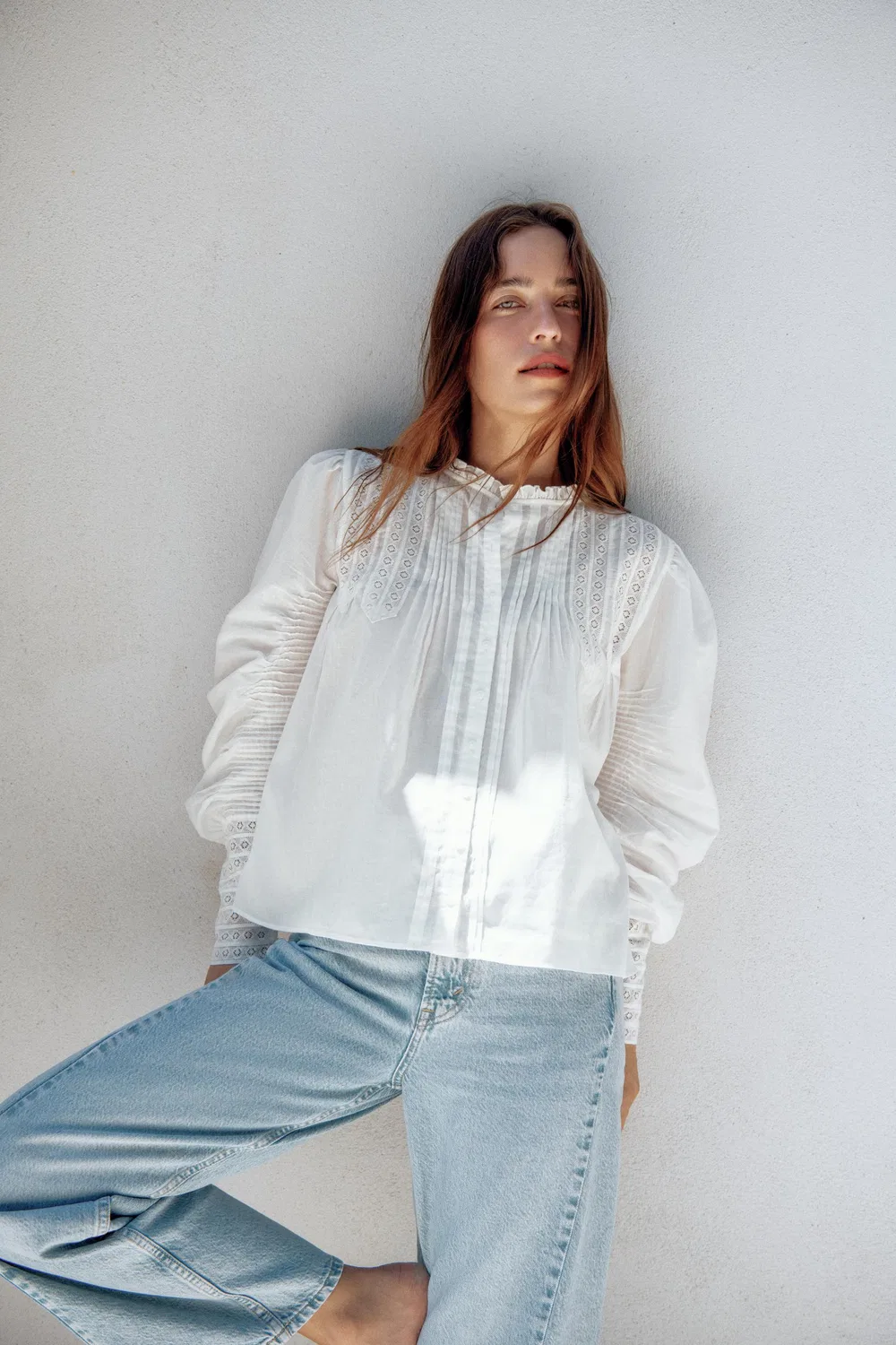 Романтическая рубашка из коллекции zw ZARA, White