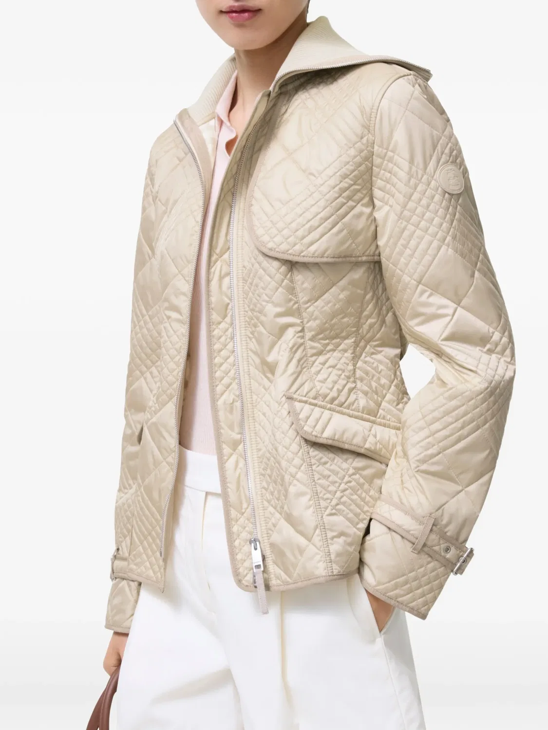 Куртка Abbeydale в клетку Burberry, нейтральные цвета — фото 3