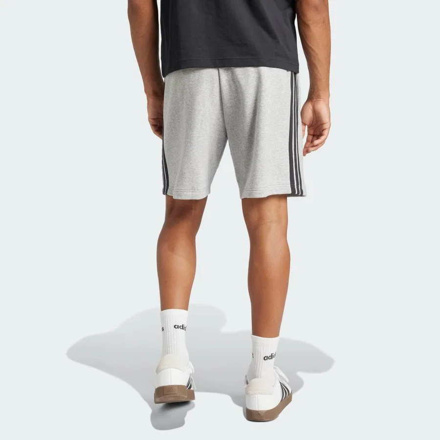 Спортивные шорты с принтом 3-Stripes adidas, Серо-черный — фото 2