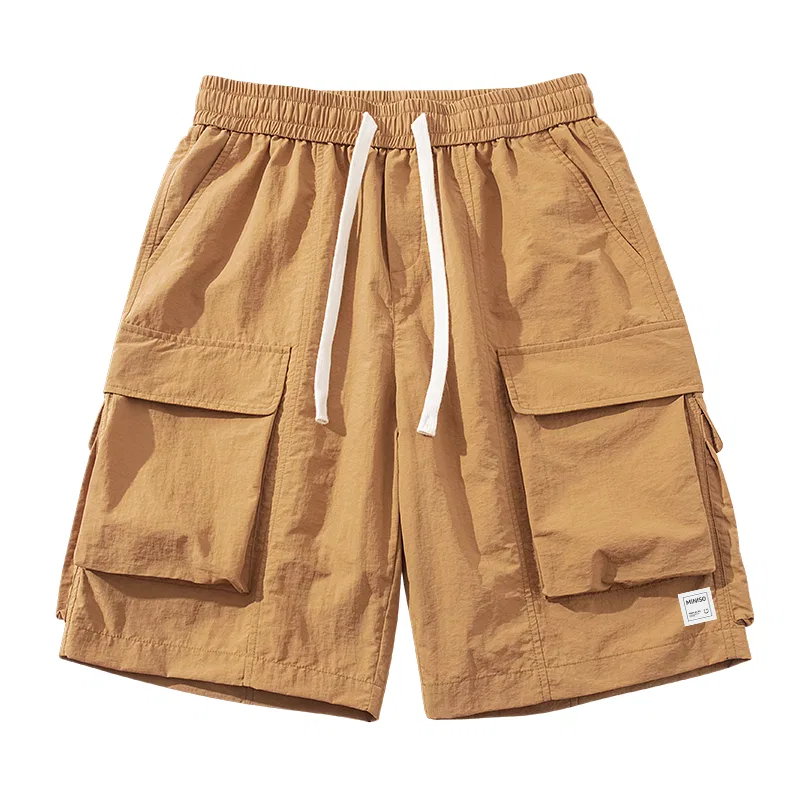 Детские шорты карго тонкие Mt47 Cloud Rising Time Pants Lower Right B Logo MINISO, Caramel