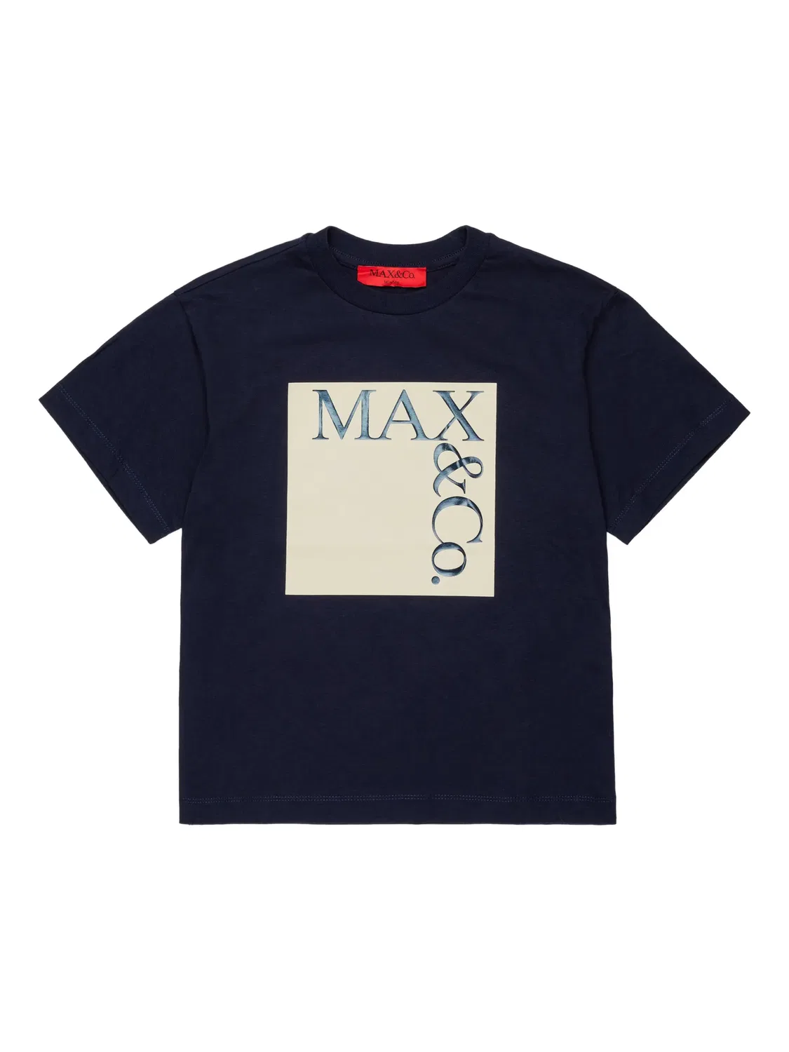 Футболка с коротким рукавом и круглым вырезом MAX&Co., синий