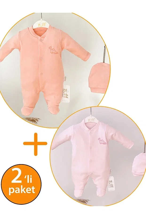 Детское для девочек боди-комбинезон с длинным рукавом Basics Zuff Baby, Pack Of 2