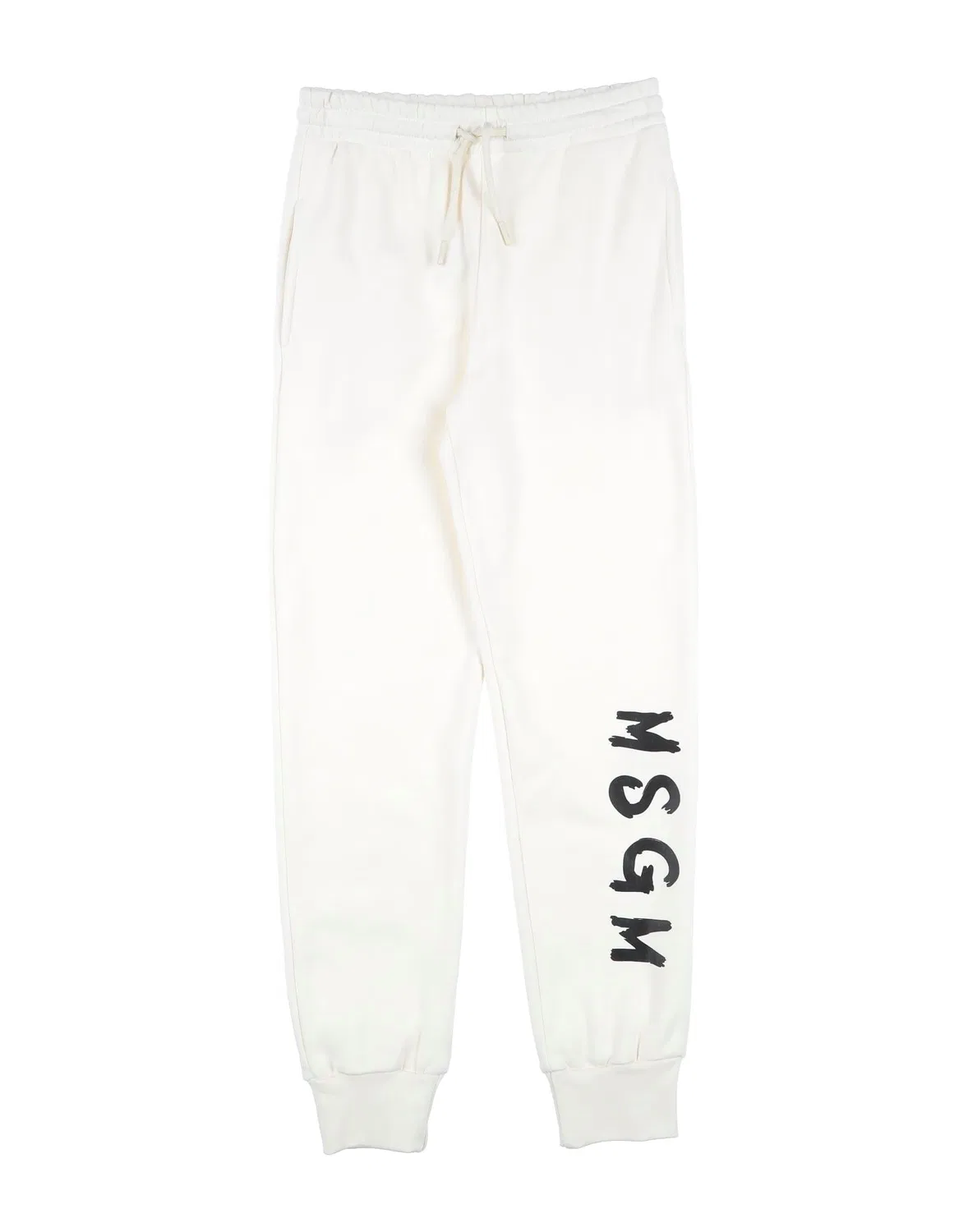 Детские спортивные штаны с принтом Msgm, айвори