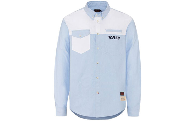

Рубашка мужская синяя Evisu, синий