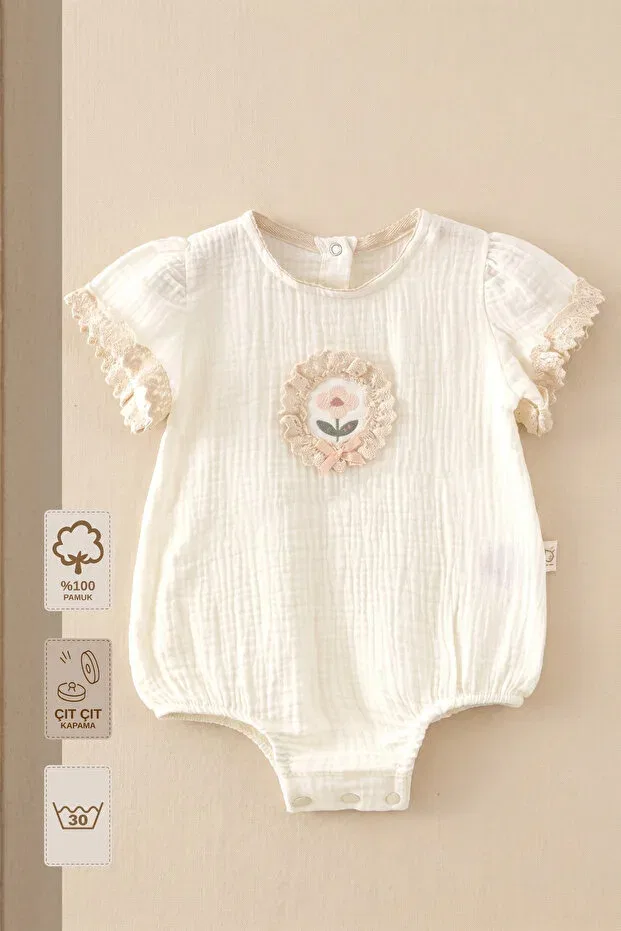 Детский комбинезон для девочек хлопковый Minory Baby, Beige