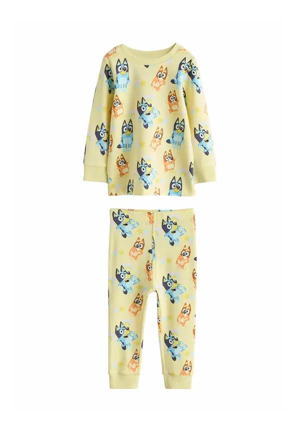 Пижамный комплект из 3 предметов, хлопок, Regular fit snuggle pyjamas 3 pack set Next, Blue/Yellow, синий/желтый — фото 3