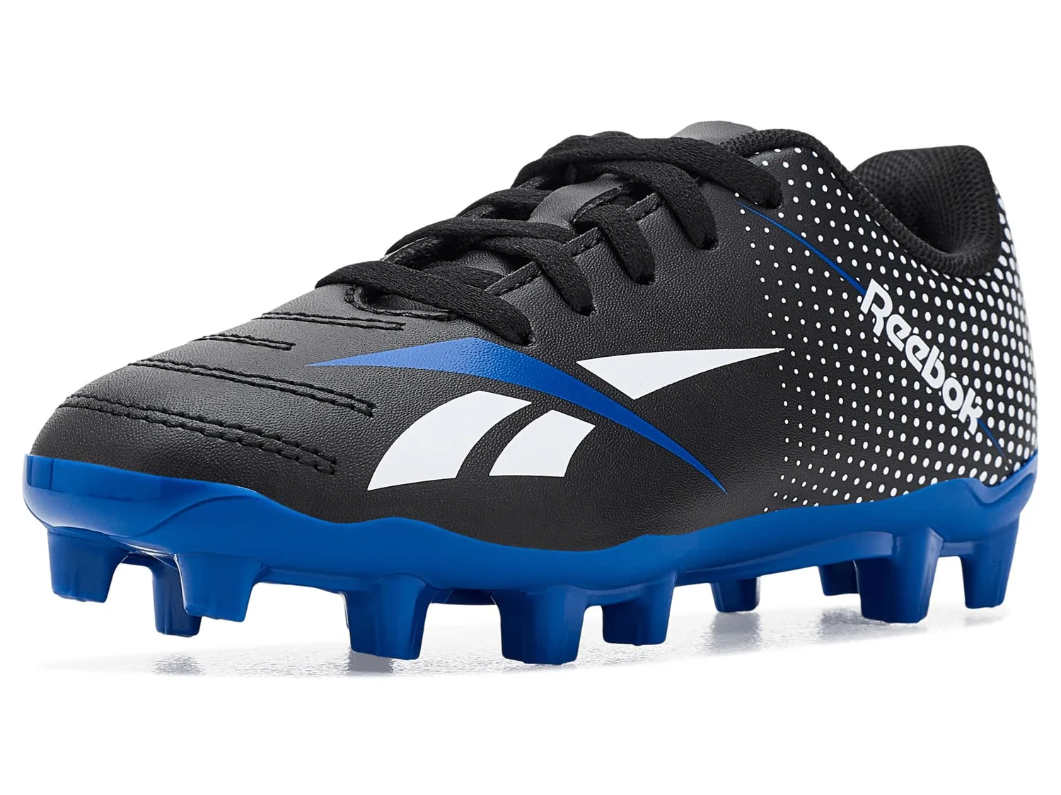 Бутсы Strike MG Soccer Cleat (для маленьких и больших детей) Reebok Kids, Black/White/Blue