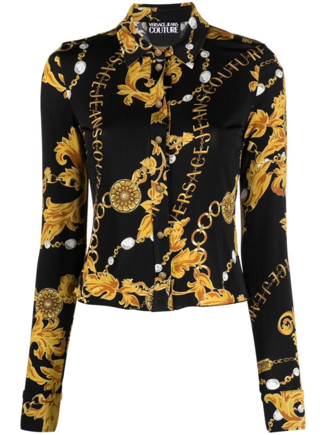 

Versace Jeans Couture рубашка Chain Couture с длинными рукавами, черный