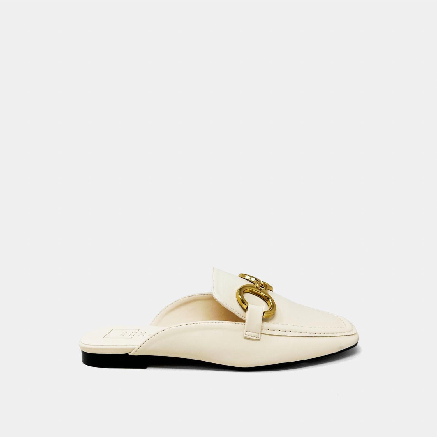 Женские мюли Andromeda Flat в цвете слоновая кость SHU SHOP — фото 2