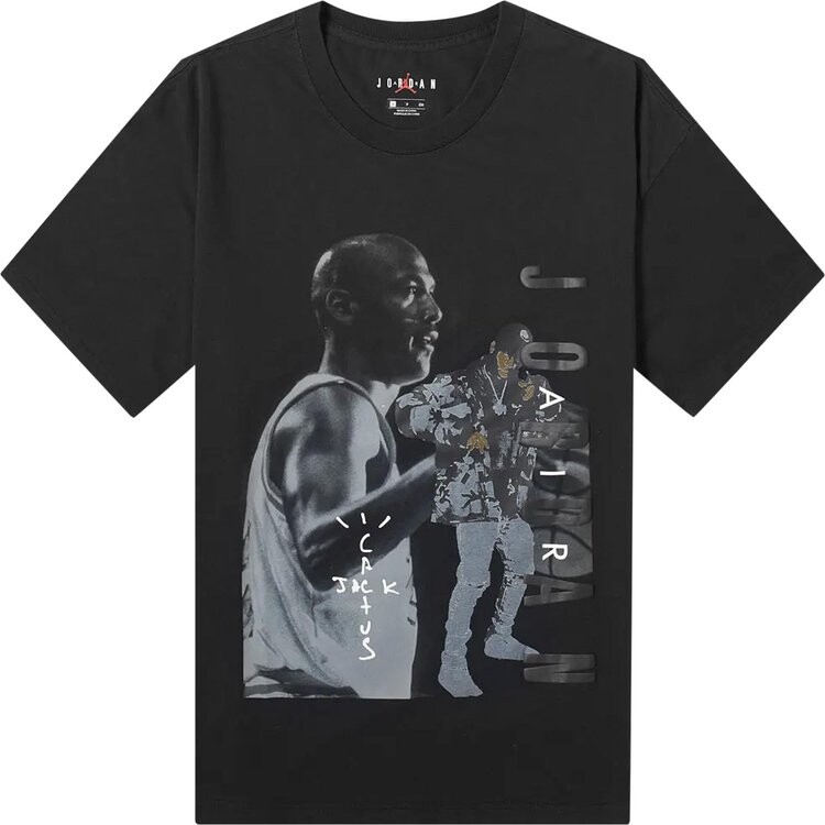 

Футболка Cactus Jack by Travis Scott x Air Jordan T-Shirt 'Black', черный