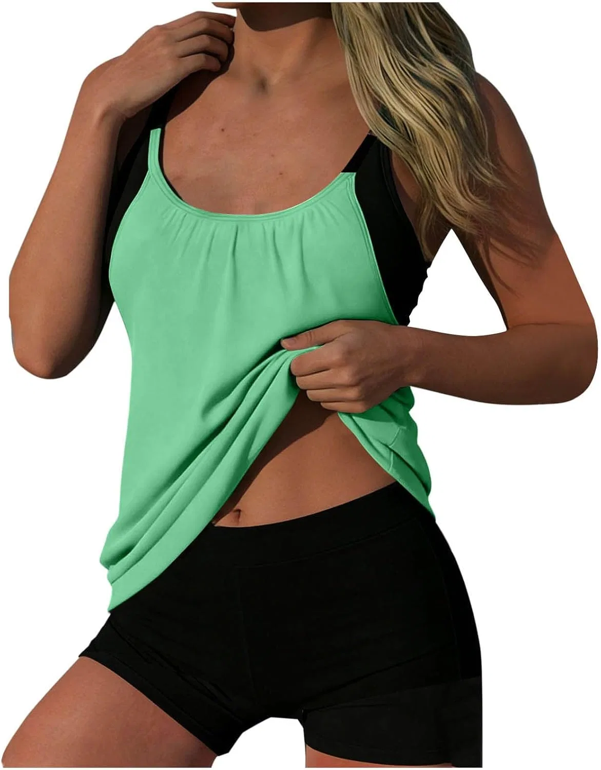 Женский танкини с утяжкой живота Demi, Mint Green