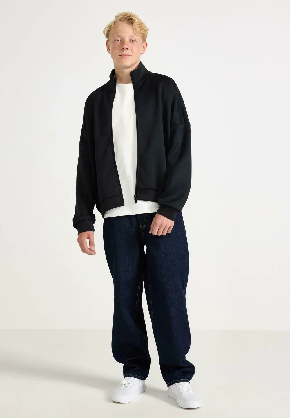 Куртка оверсайз - толстовка на молнии Lindex, Black
