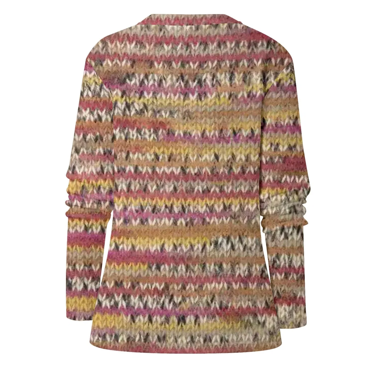 Женский свитшот с принтом Mountain Crew Neck Comfortable Long Sleeve Knitted, G-pink — фото 4