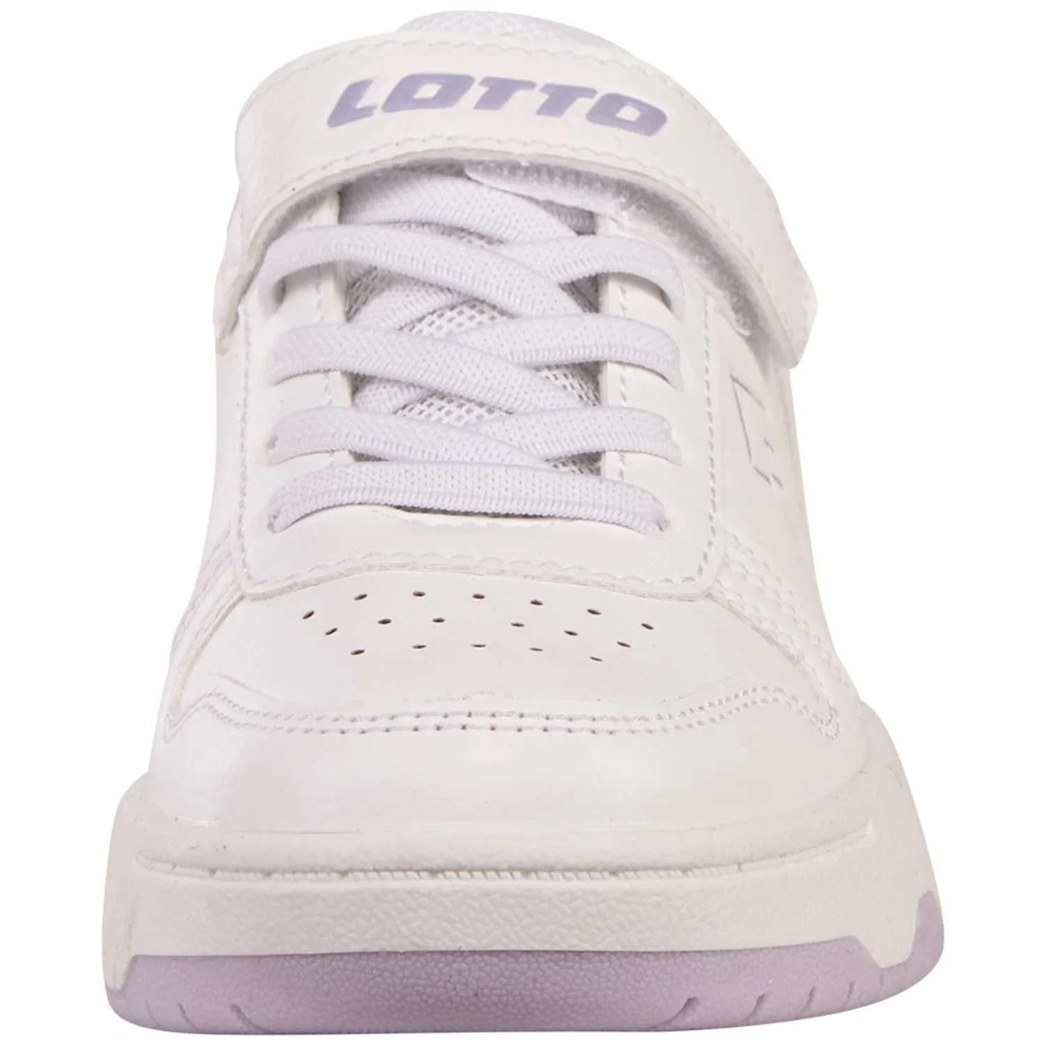 Детские кроссовки в ретро-стиле Lotto, White/Lilac — фото 3