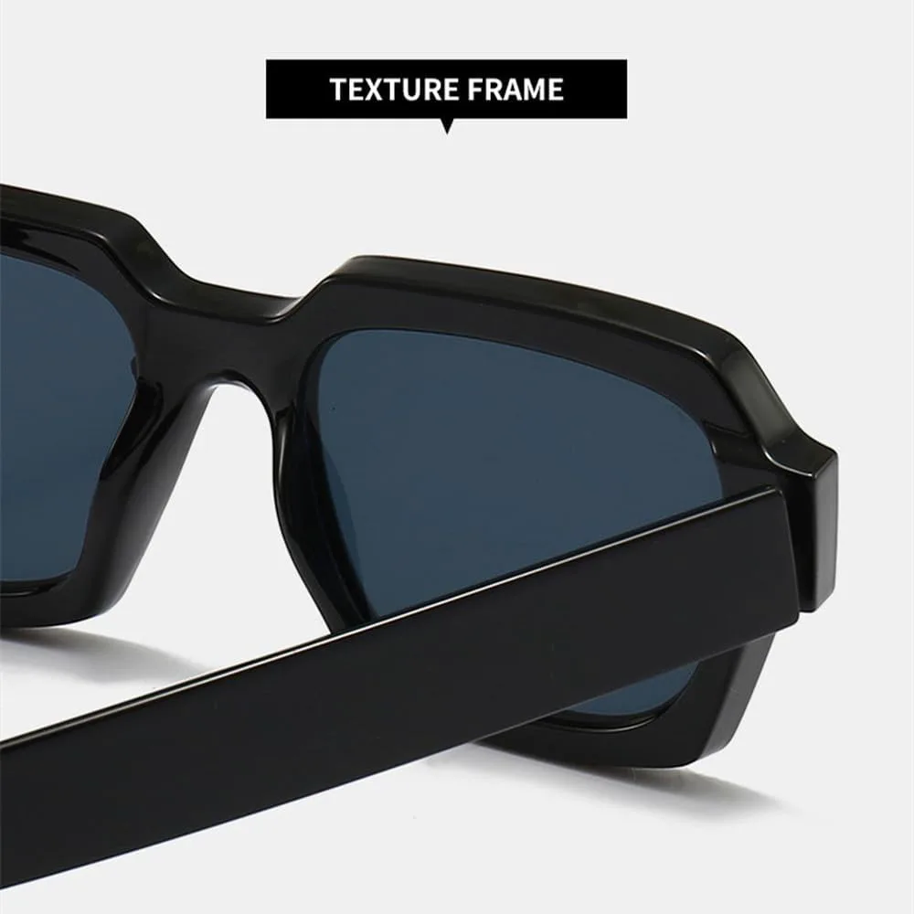 

Популярные модные квадратные двухцветные панк-солнцезащитные очки для мужчин, винтажные сине-оранжевые очки, женские солнцезащитные очки UV400 WNCKSQ, Black Gray Gray