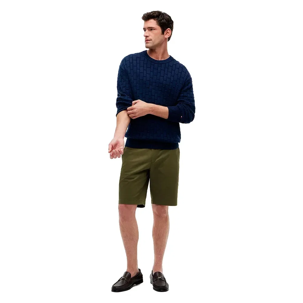 Мужской свитер с имитацией вязки коса Tommy hilfiger, Blue — фото 4