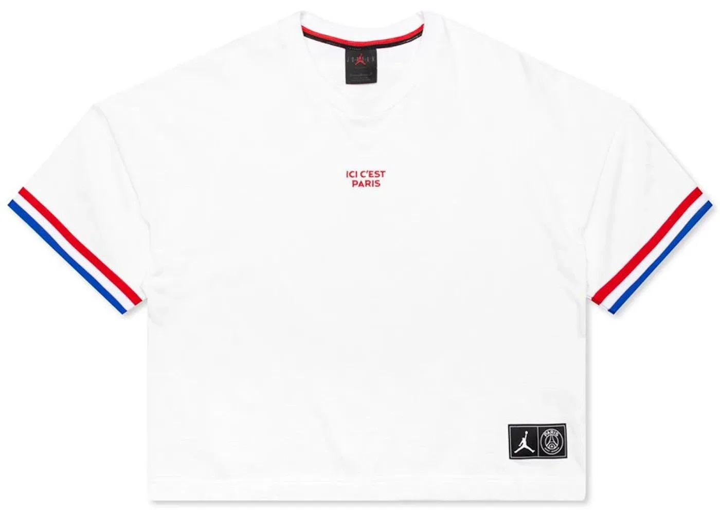 Женская футболка с коротким рукавом Jordan x PSG S/S Top, White/University Red