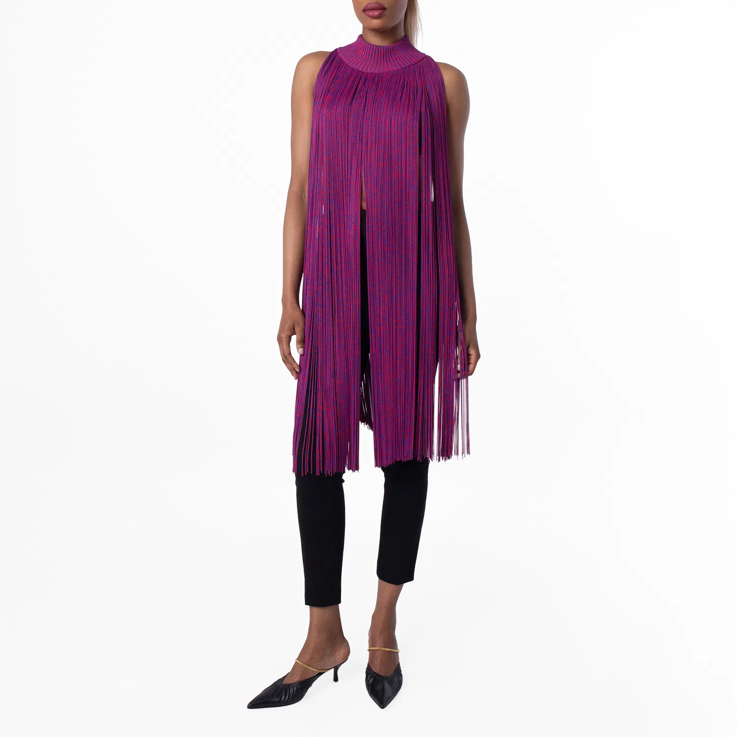Пончо Burberry Mouline Fringed Cape, Knight/Pillar