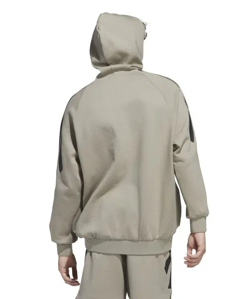 Мужское худи свободного кроя с длинным рукавомAdidas Basketball Spacer Hoody, Red — фото 3