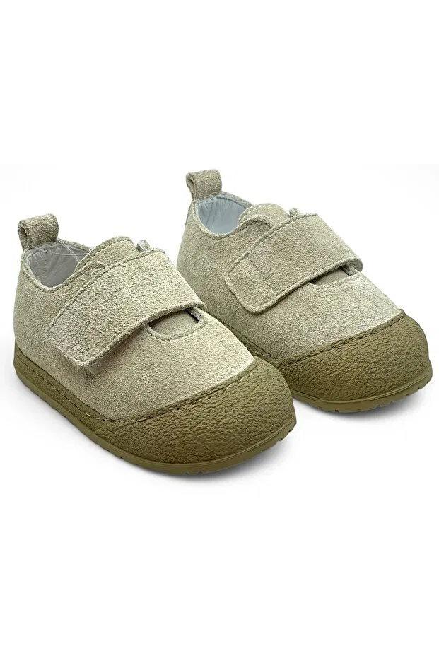 Детские повседневные туфли на плоской подошве из натуральной кожи Happy Walk, Beige
