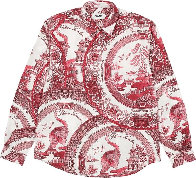 

Рубашка Palace China Plate Shirt 'Red', красный