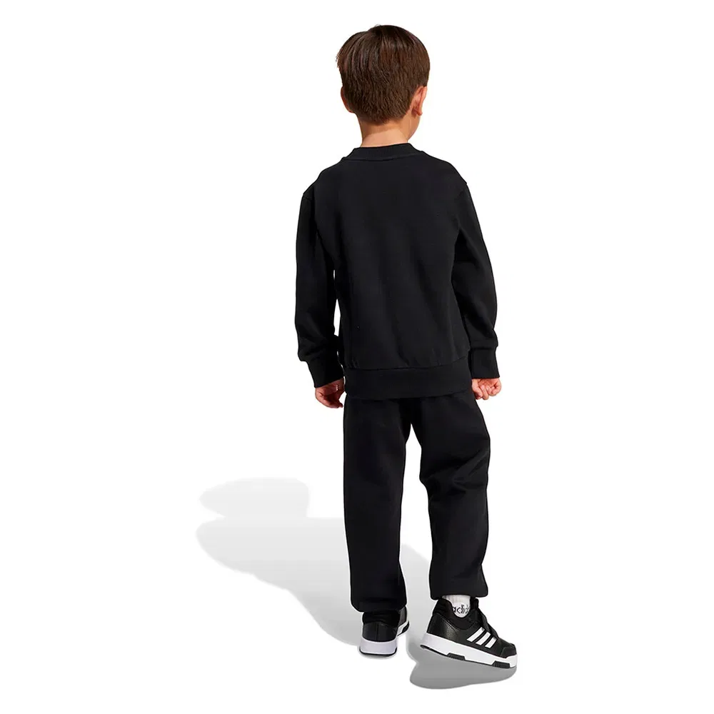 Детский спортивный комплект для девочек с логотипом Adidas Essentials Joggers Set, Black — фото 2
