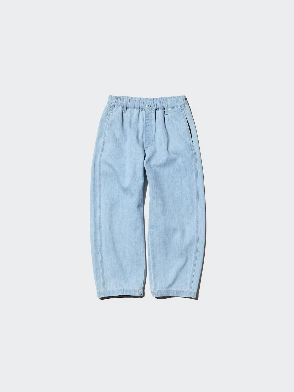 Брюки Uniqlo, джинсовые бочки для детей, индиго/синий — фото 4