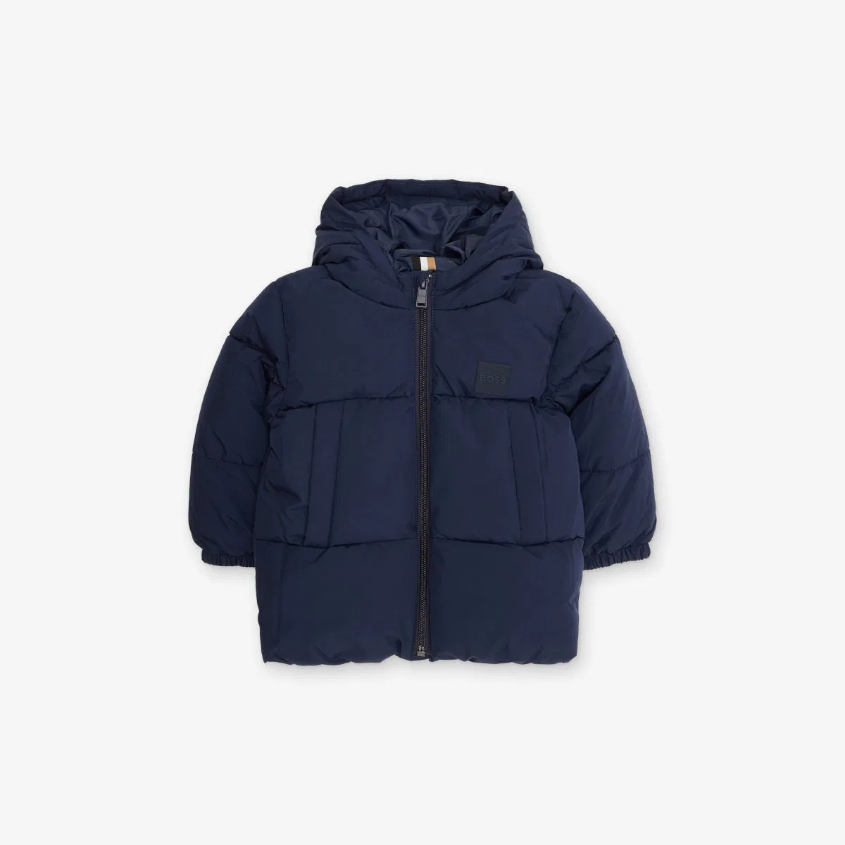 Стеганая пуховая куртка Brand-patch, размер 9-18 месяцев Boss, темно-синий