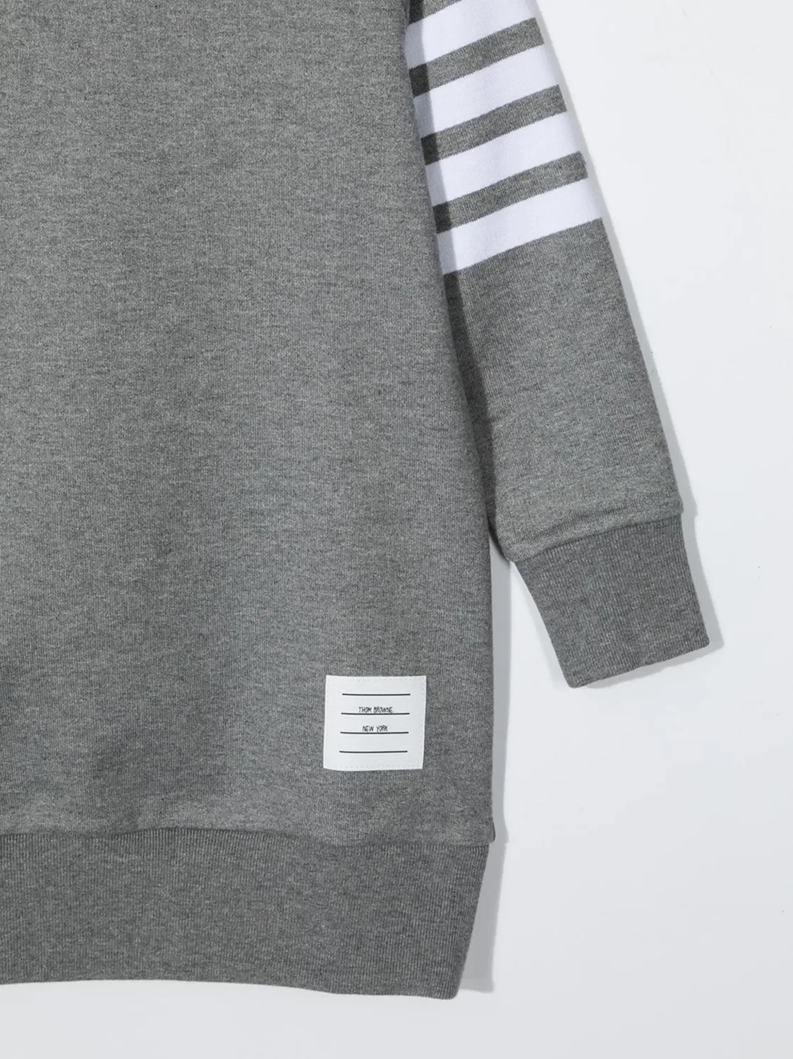 Свитер-платье из джерси Loopback 4-Bar Thom Browne, серый — фото 3