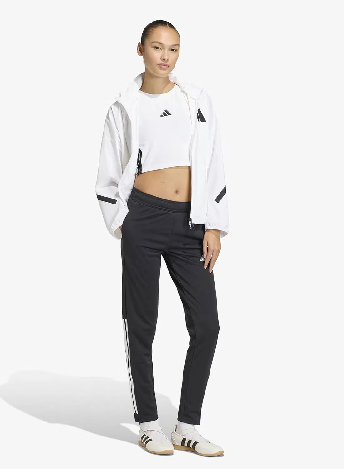 Куртка-ветровка Adidas Z.N.E. woven track jacket, белая — фото 4