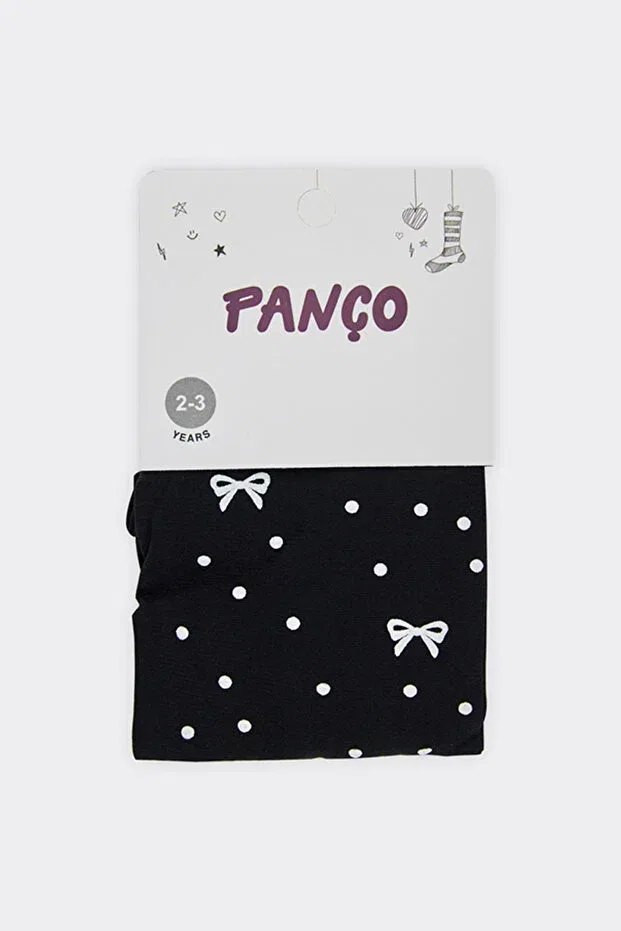 Детские колготки для девочек с принтом Panço, Black