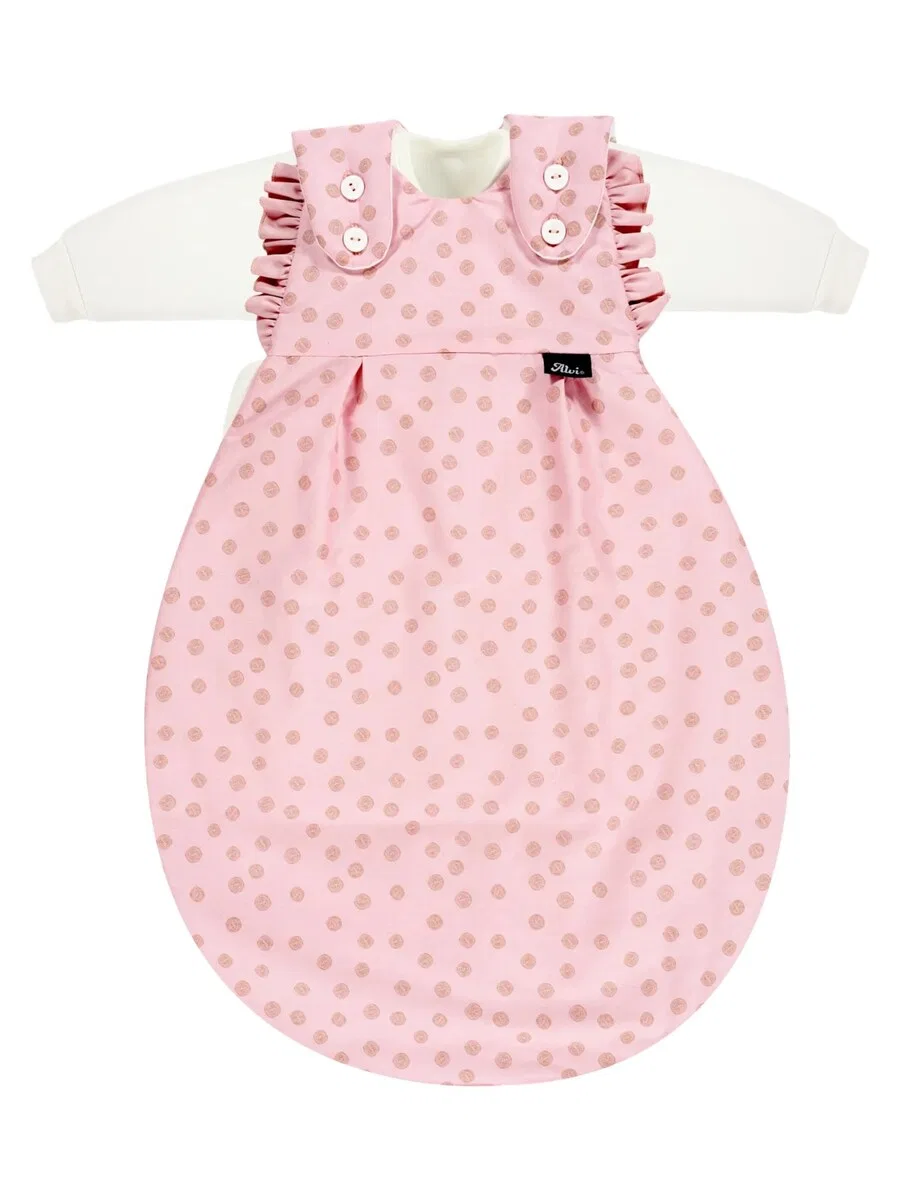 Спальный мешок ALVI 'Schlafsack Baby-Maxchen 3-teilig Bio-Baumwolle' в пятнисто-розовом цвете