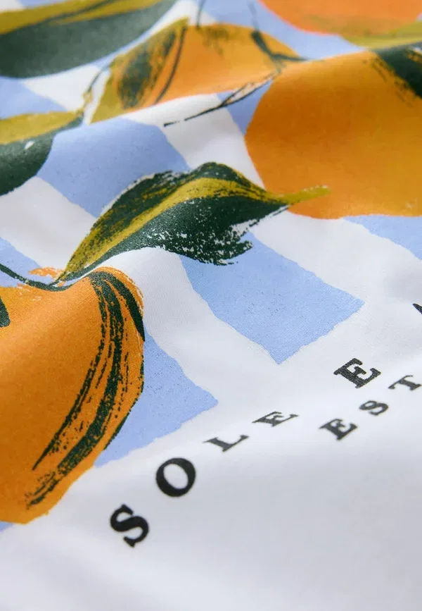 Футболка с принтом Regular fit, модель orange graphic short sleeve t-shirt, Next, белый — фото 3