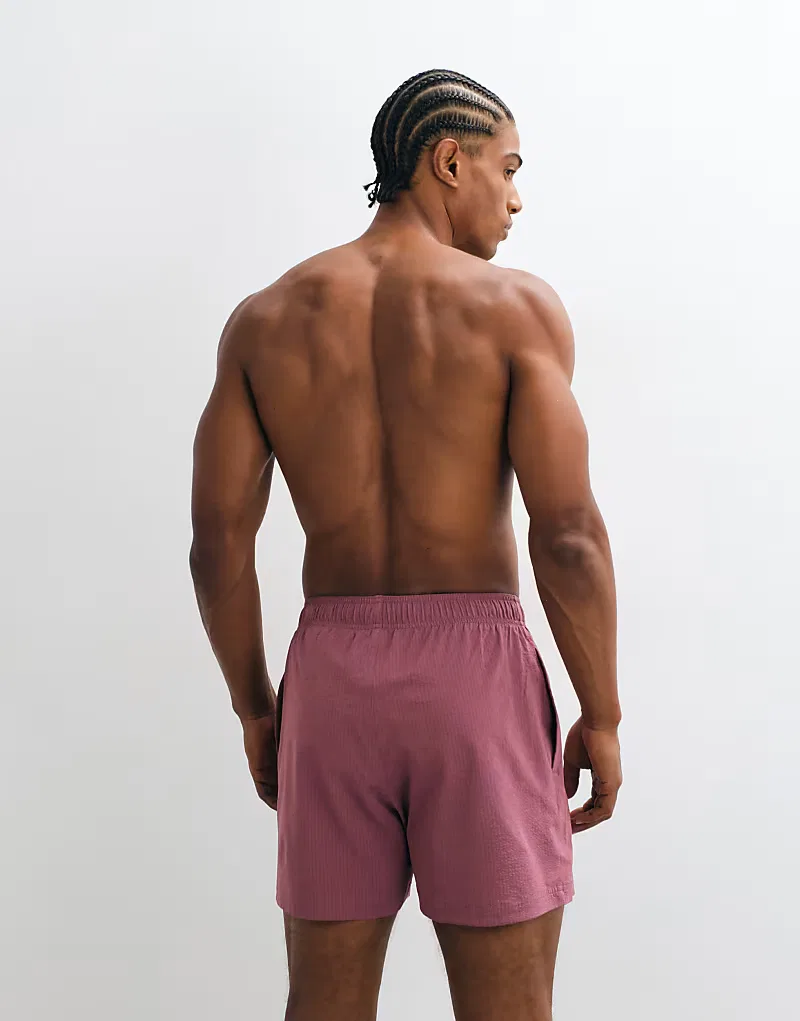 Плавки Adidas Training Essentials из жатой ткани с тремя полосками, бордовый — фото 3