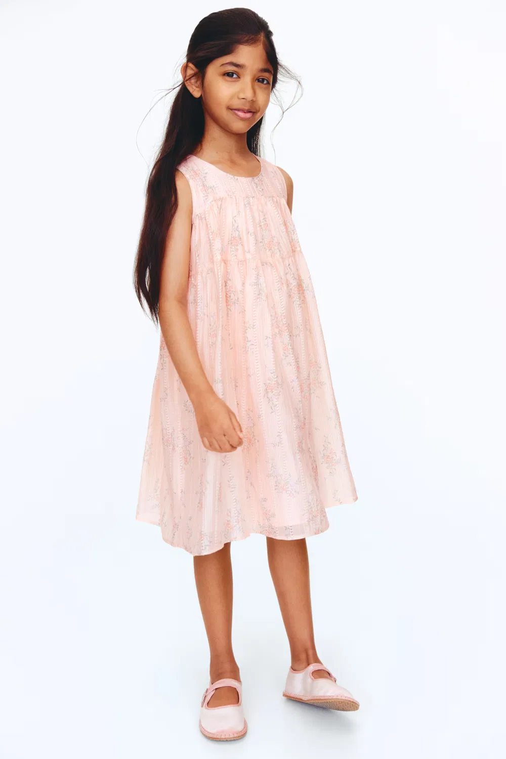 Платье А-силуэта H&M, Hellrosa/Geblümt