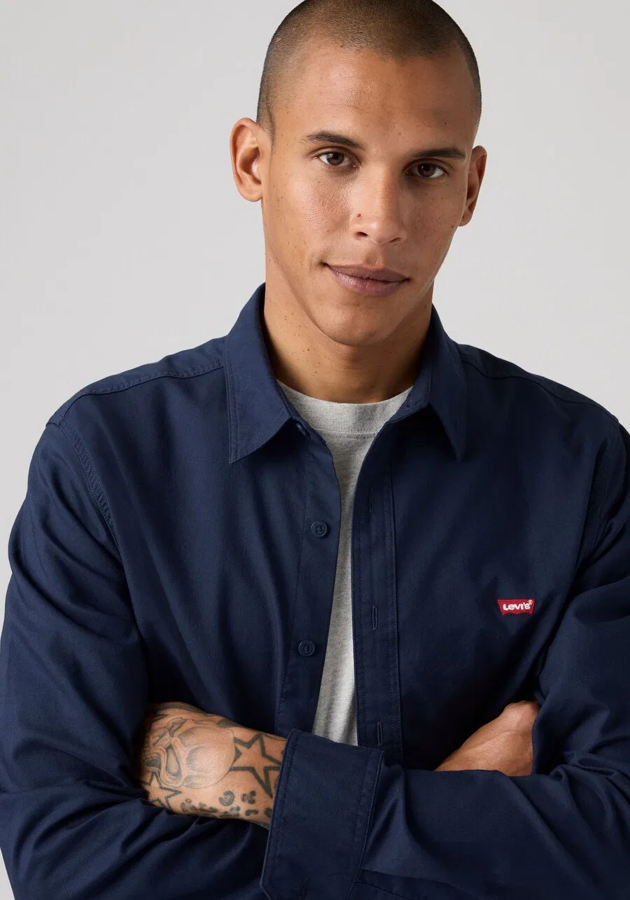 Рубашка LEVI'S Regular fit на пуговицах, цвет морской синий — фото 3