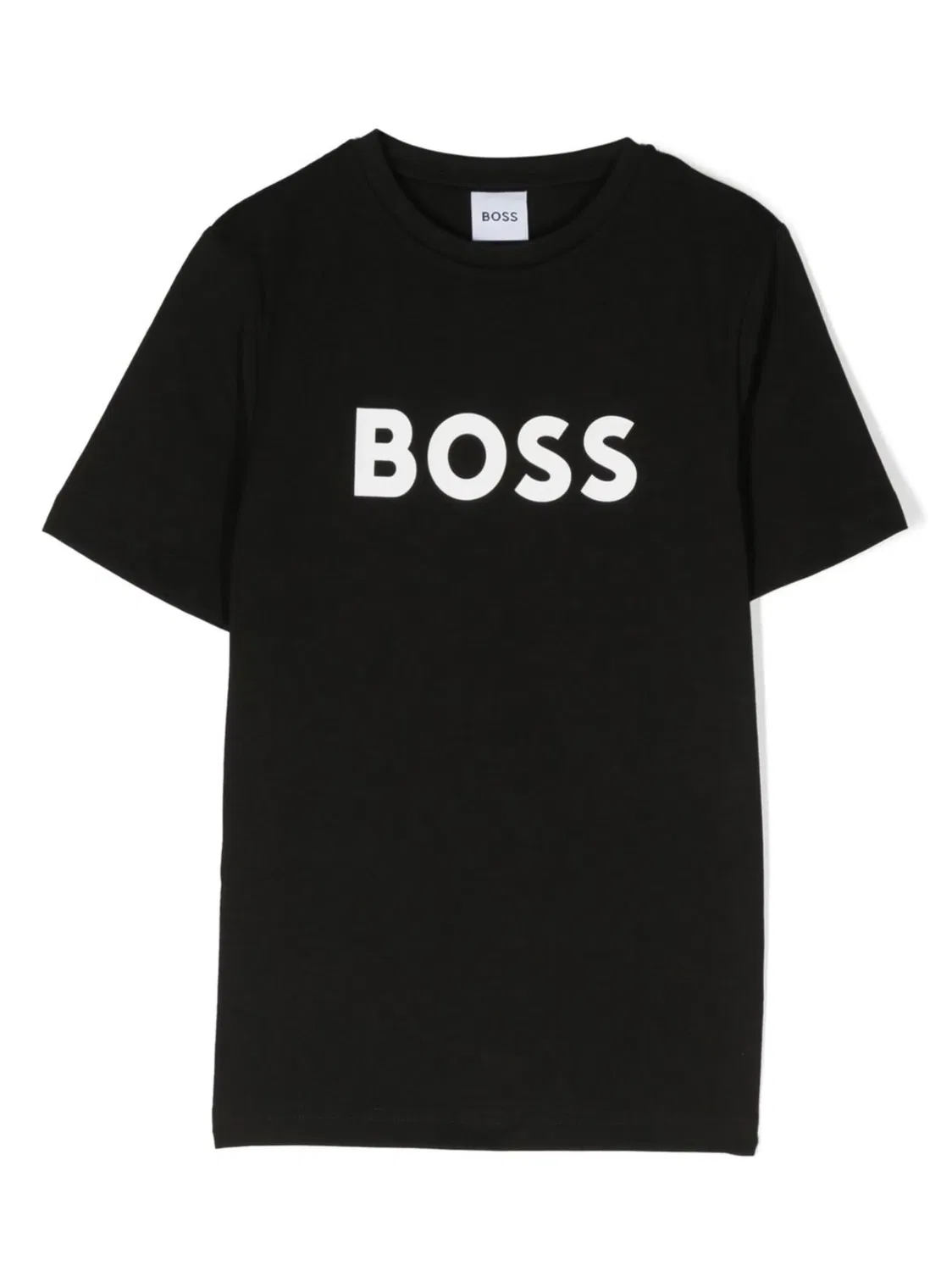 BOSS Футболка с тиснением логотипа, черная