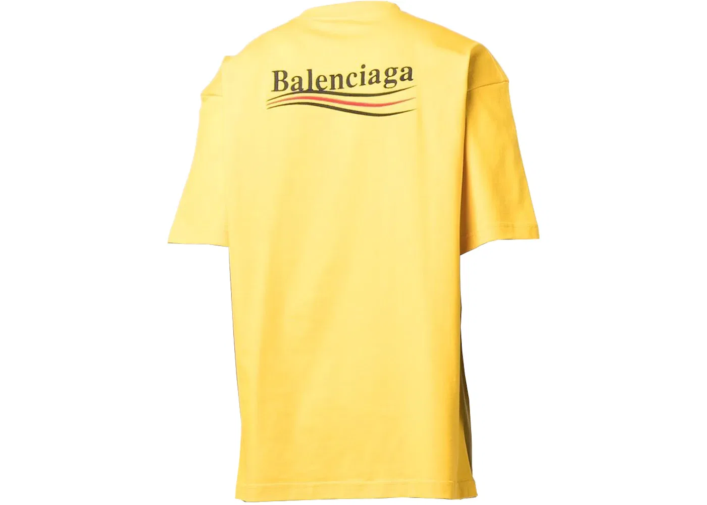Женская футболка с принтом Political Campaign Balenciaga, Yellow/Red/Black — фото 2