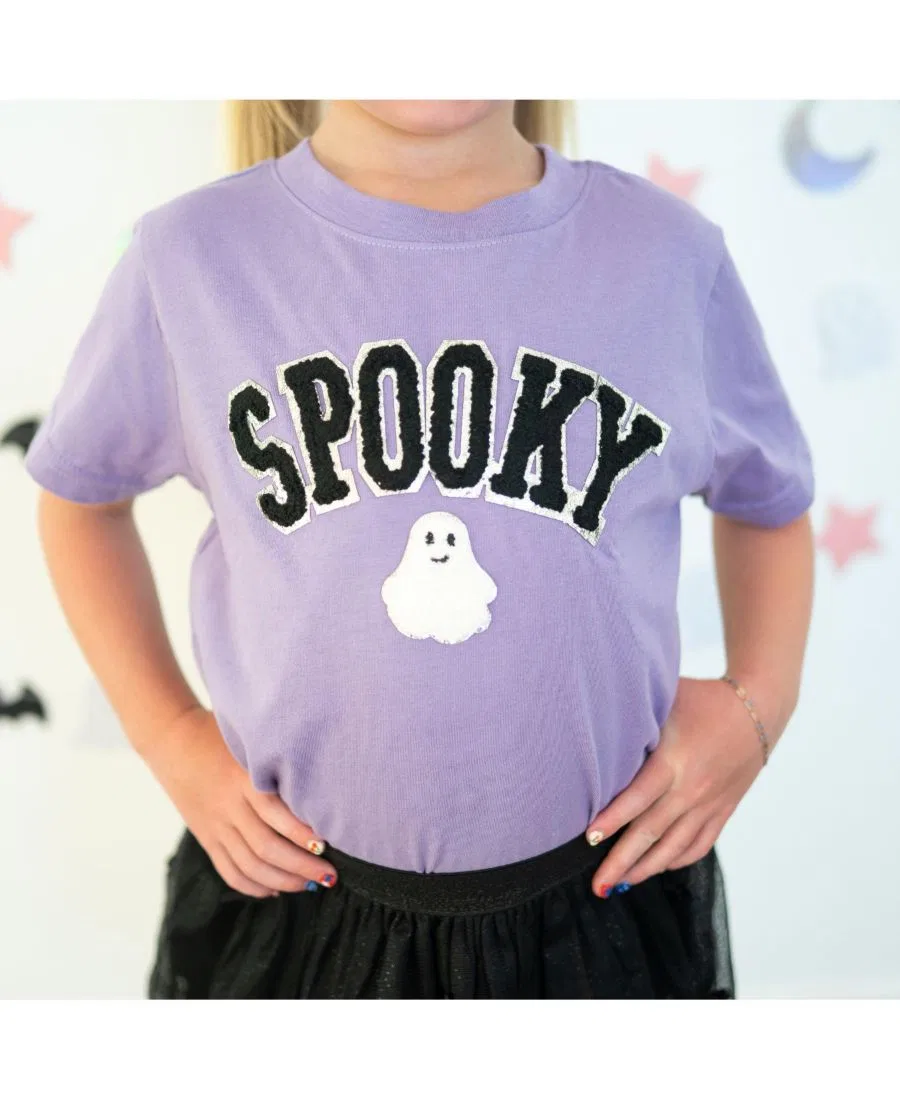 Футболка с принтом Spooky Ghost Patch Sweet Wink, Lavender — фото 3