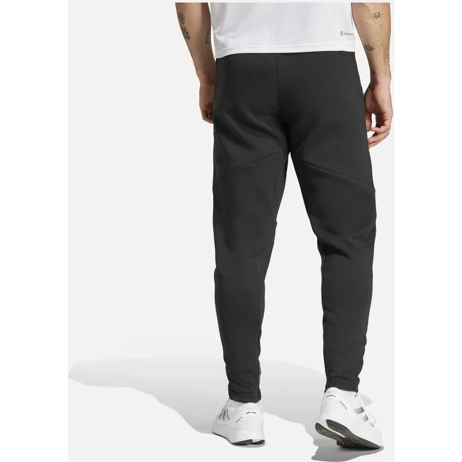 Спортивные брюки для фитнеса adidas Designed for Training Knit Regular-Fit, Черный — фото 2