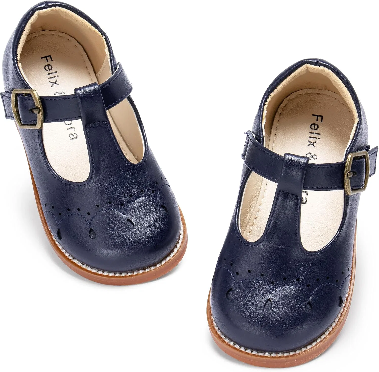 Детские туфли-оксфорды для девочек Mary Jane Felix & Flora, Navy Blue