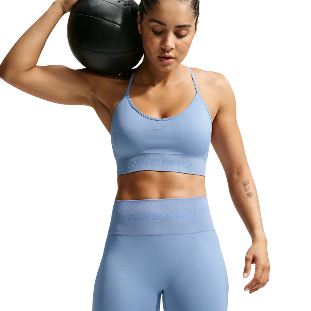 Женские бесшовные шорты-велосипедки Nike Pro Dri-FIT Seamless High-Rise 5In, Work Blue