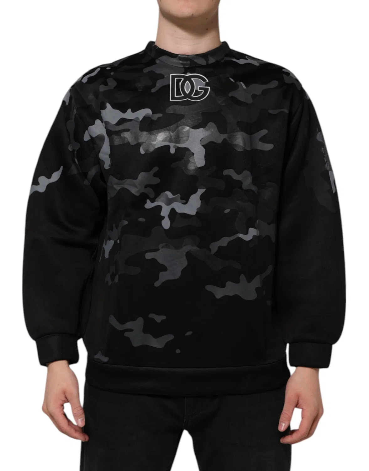 Мужской пуловер с камуфляжным принтом Dolce & Gabbana, Black
