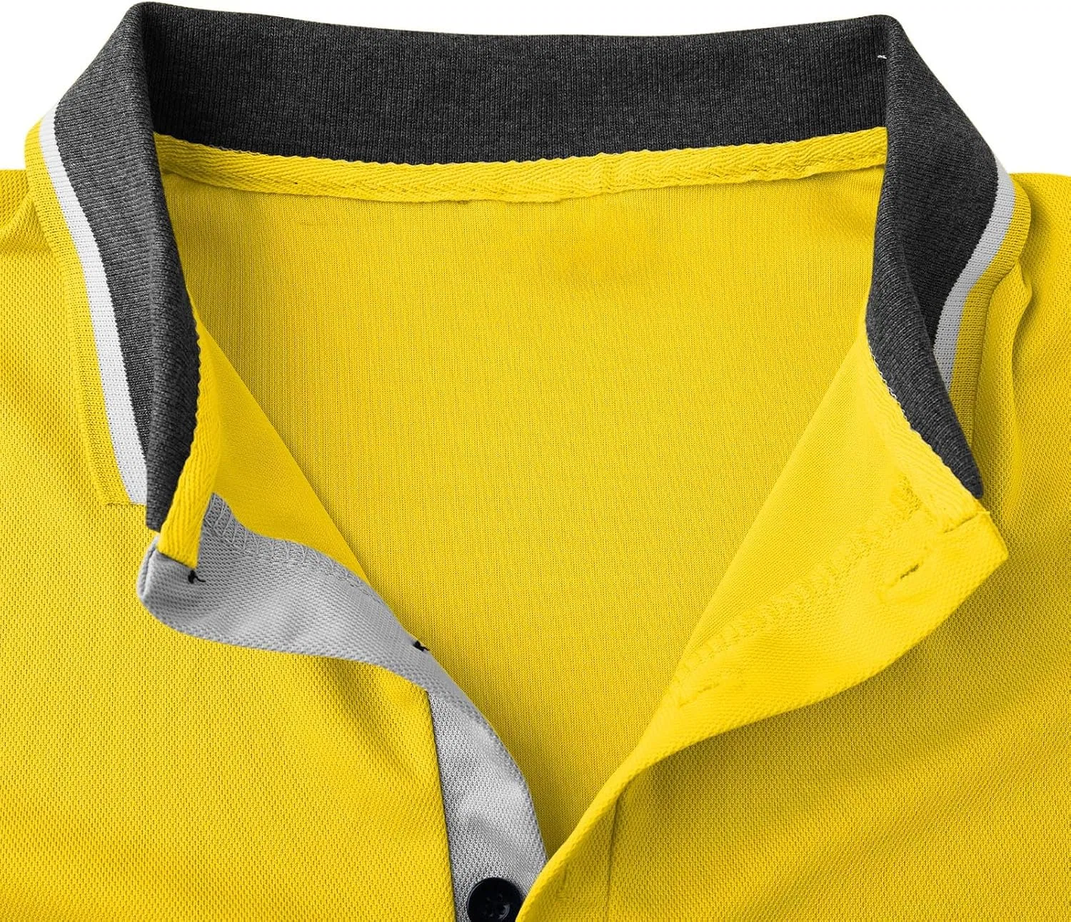 Мужская рубашка поло с отложным воротником Generic, Yellow — фото 3