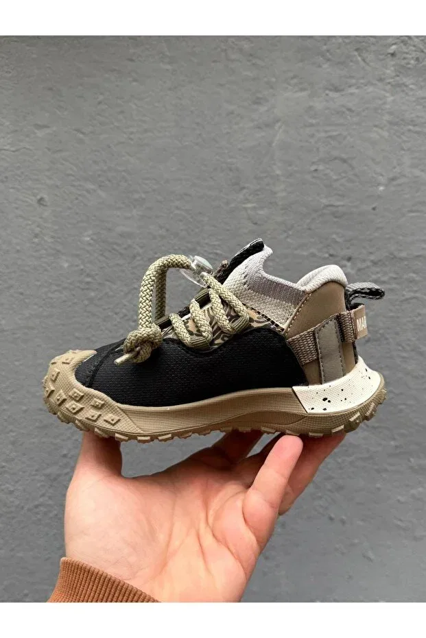 Детские зимние ботинки для девочек с эластичной щиколоткой Marco Kids, Khaki — фото 4