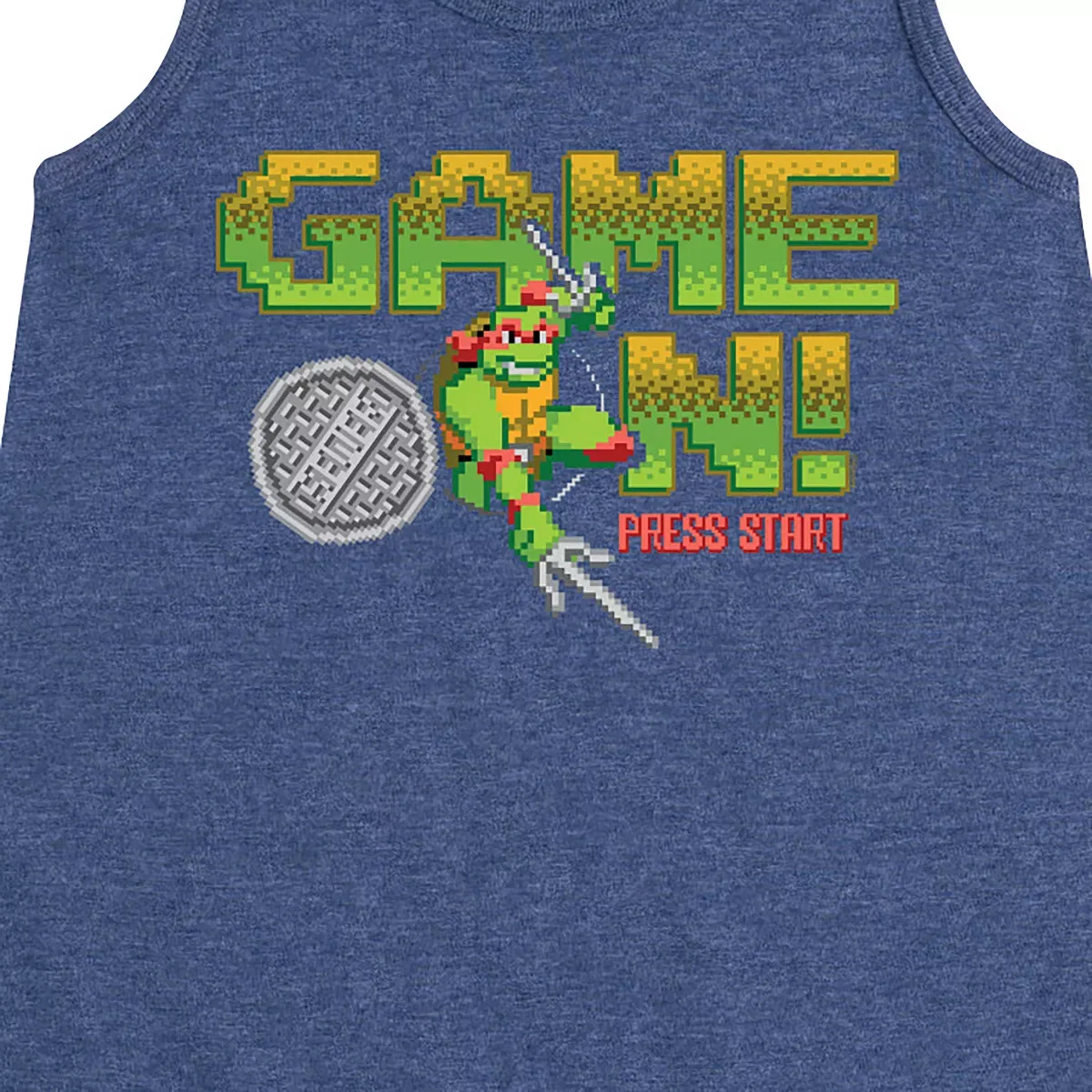 Детское платье-трапеция для девочек с принтом Game On Raph Teenage Mutant Ninja Turtles, Heather Navy — фото 2