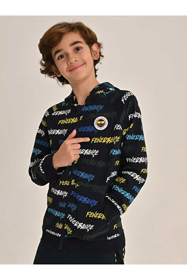 Детское худи для девочек с принтом Child tribun fenerbahce pattern sweat Fenerium, Fb Laci New — фото 3