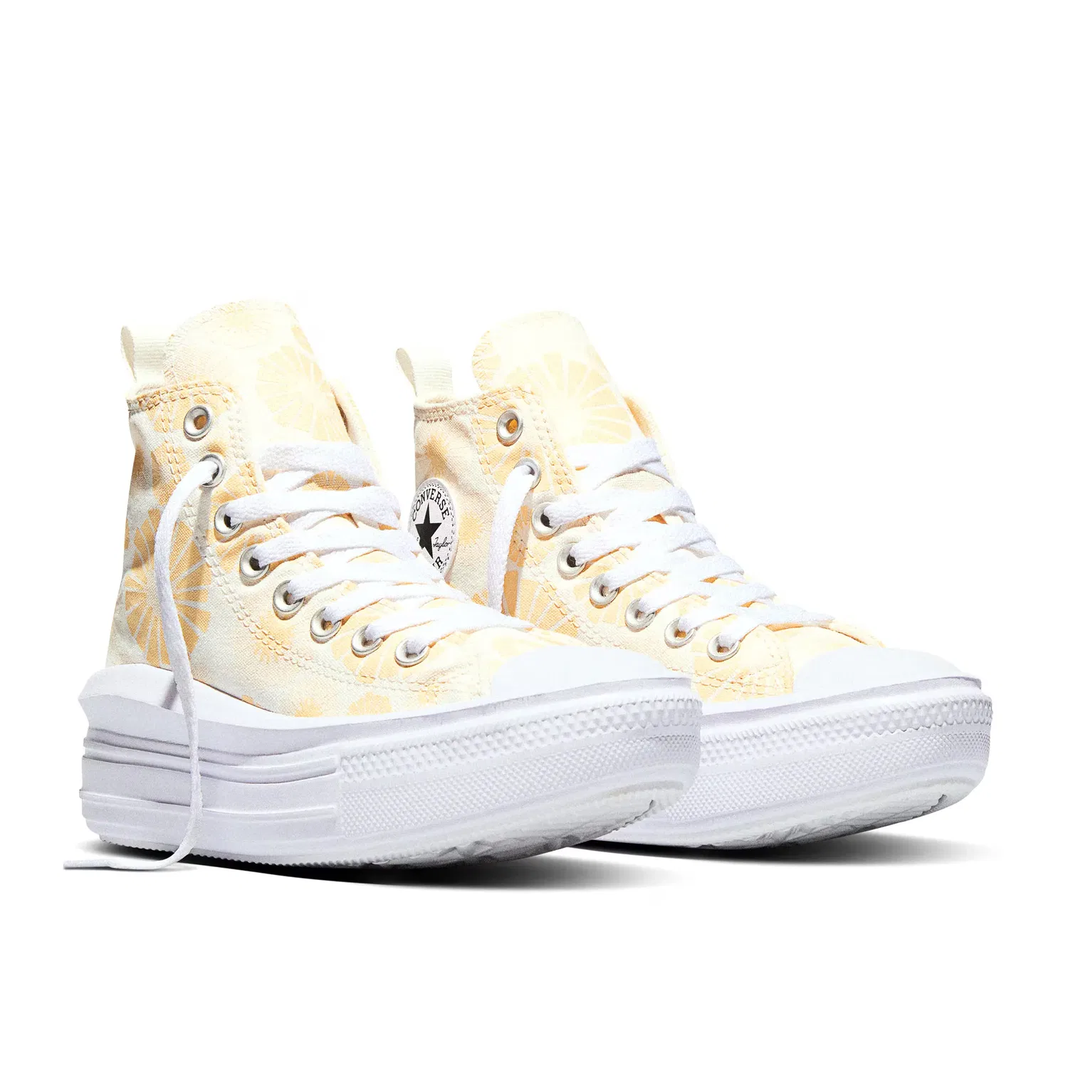 Детские кеды с принтом Chuck Taylor All Star Move Sunny Side Up Converse, Natural — фото 2