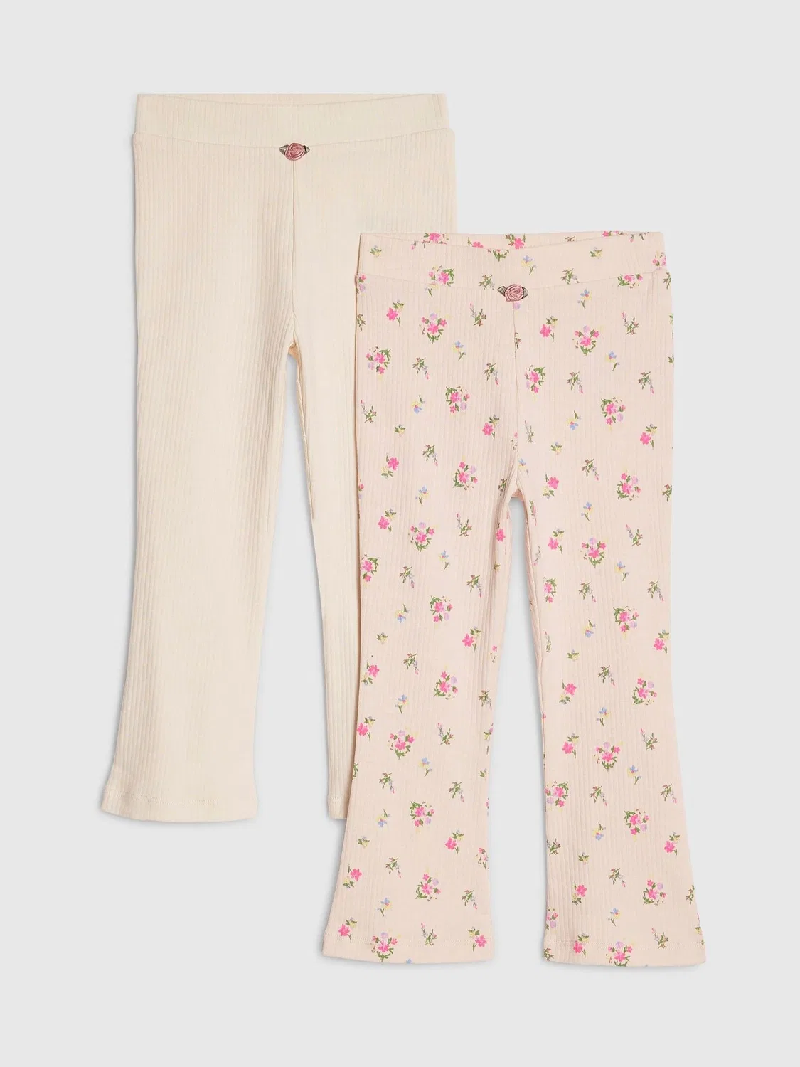 Леггинсы с цветочным принтом 2 шт River Island, розовый